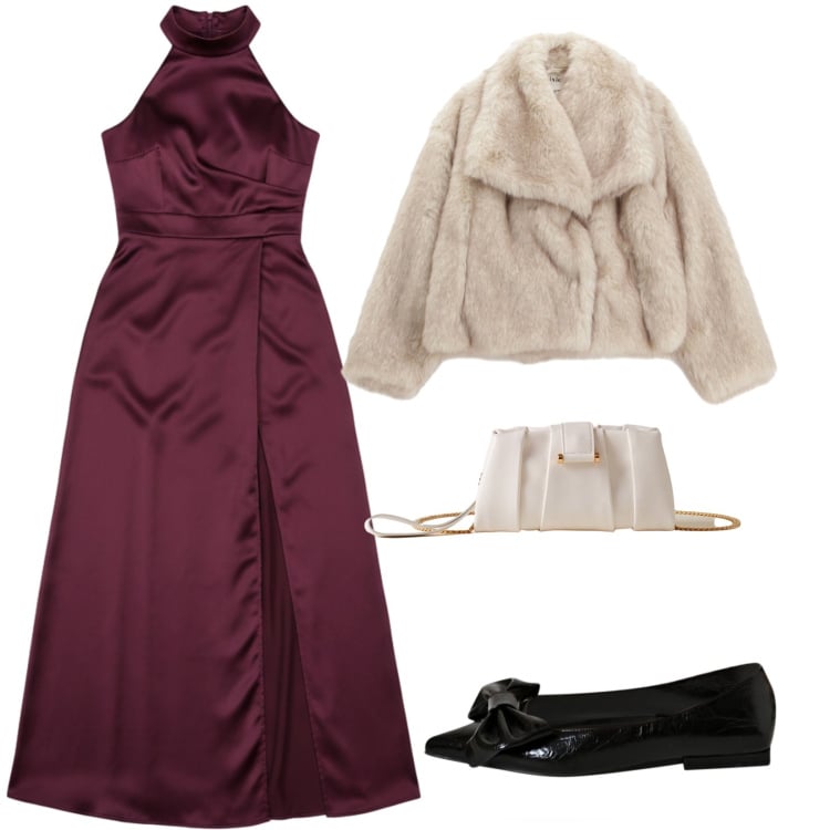 Outfit donna - Cerimonia senza tacchi. per Cerimonia. Abbinamento con vestiti lunghi, ballerine, blazer, pochette.