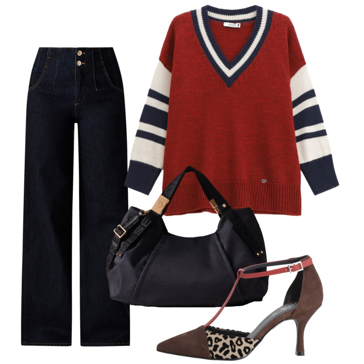 Outfit donna - Le scarpe chic. Stile Casual chic per Tutti i giorni. Abbinamento con jeans, maglieria, décolleté, borse a mano.