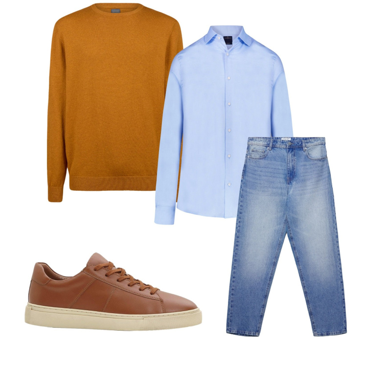 Outfit uomo - Total look #2270046. Stile Business/Elegante per Ufficio. Abbinamento con sneakers, jeans, maglieria, camicie.