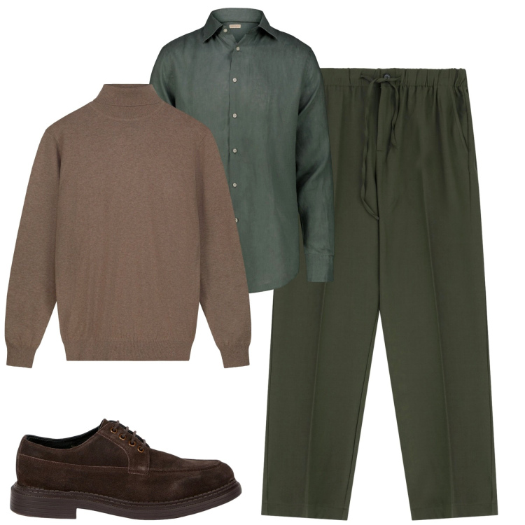 Outfit uomo - Total look #2270278. Stile Urban per Tutti i giorni. Abbinamento con pantaloni, scarpe stringate, camicie, maglieria.