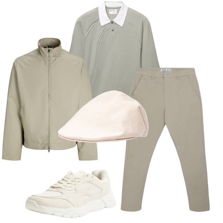 Outfit uomo - Total look #2270458. Stile Trendy per Tutti i giorni. Abbinamento con giacche, sneakers, pantaloni chino, polo, cappelli e berretti.