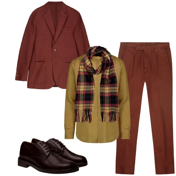 Outfit uomo - Total look #2271067. Stile Business/Elegante per Serata speciale. Abbinamento con scarpe stringate, giacche, camicie, pantaloni, sciarpe.