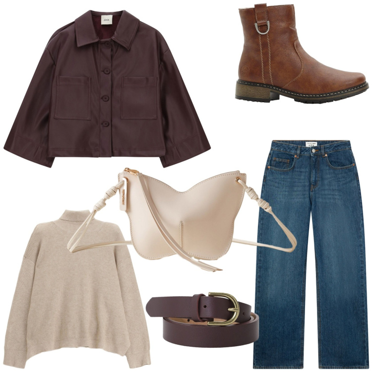 Outfit donna - Ankle boots for autumn. Stile Casual chic per Tutti i giorni. Abbinamento con stivaletti, jeans, cinture, maglieria, blazer, borse a tracolla.