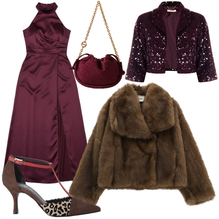 Outfit donna - W il cioccolato 82%. Stile Chic per Serata fuori. Abbinamento con vestiti lunghi, bolero, décolleté, blazer, borse a spalla.