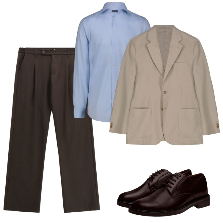 Outfit uomo - Ottobre. Stile Casual per Tutti i giorni. Abbinamento con pantaloni, scarpe stringate, giacche, camicie.