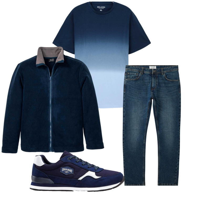 Outfit uomo - Total look #2271702. Stile Casual per Tutti i giorni. Abbinamento con sneakers, giacche, jeans, t-shirt.
