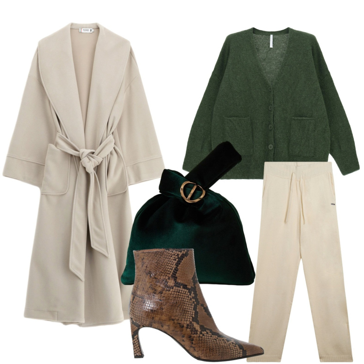 Outfit donna - Allure bon ton. Stile Bon Ton per Serata fuori. Abbinamento con cappotti, cardigans, stivaletti, pantaloni, borse a mano.