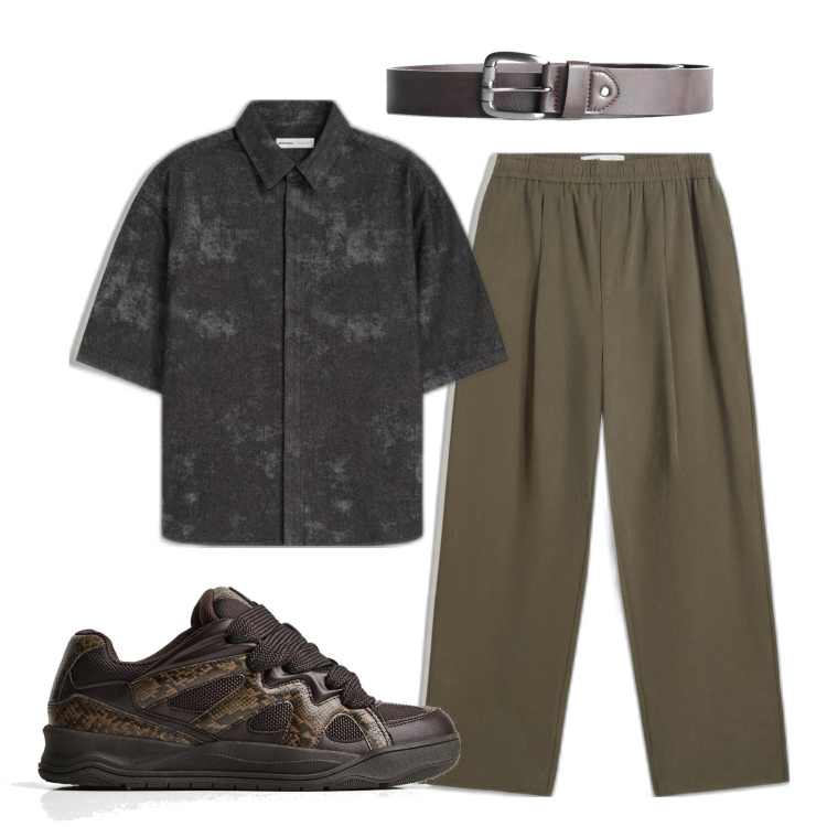 Outfit hombre - Urban #5183. Estilo Urban para Noche especial. Combinación con pantalones, camisas de manga corta, sneakers, cinturones.