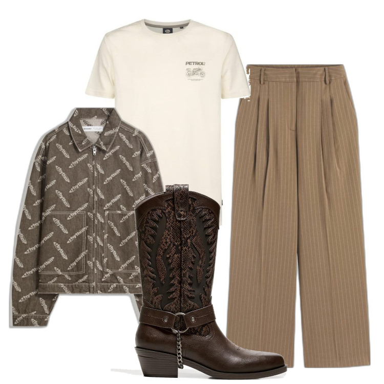 Outfit hombre - Trendy #6331. Estilo Trendy para Todos los días. Combinación con pantalones, chaquetas, camiseta, botas y botines.