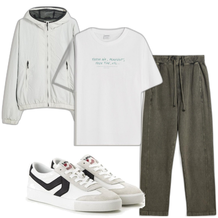 Outfit hombre - Casual look. Estilo Casual para Todos los días. Combinación con chaquetas, pantalones, camiseta, sneakers.