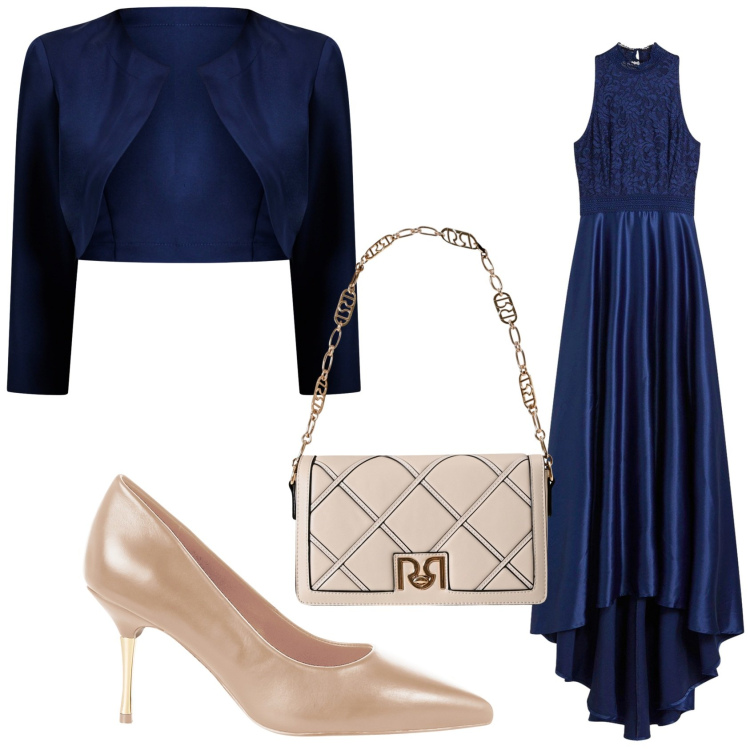 Outfit donna - Cerimonia dal sapore vintage. Stile Vintage retrò per Cerimonia. Abbinamento con vestiti lunghi, décolleté, borse a tracolla, bolero.
