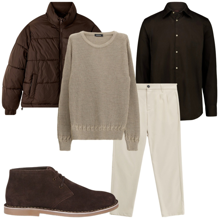 Outfit uomo - Il mio colore preferito. Stile Trendy per Tutti i giorni. Abbinamento con bomber, pantaloni, maglieria, stivali e stivaletti, camicie.