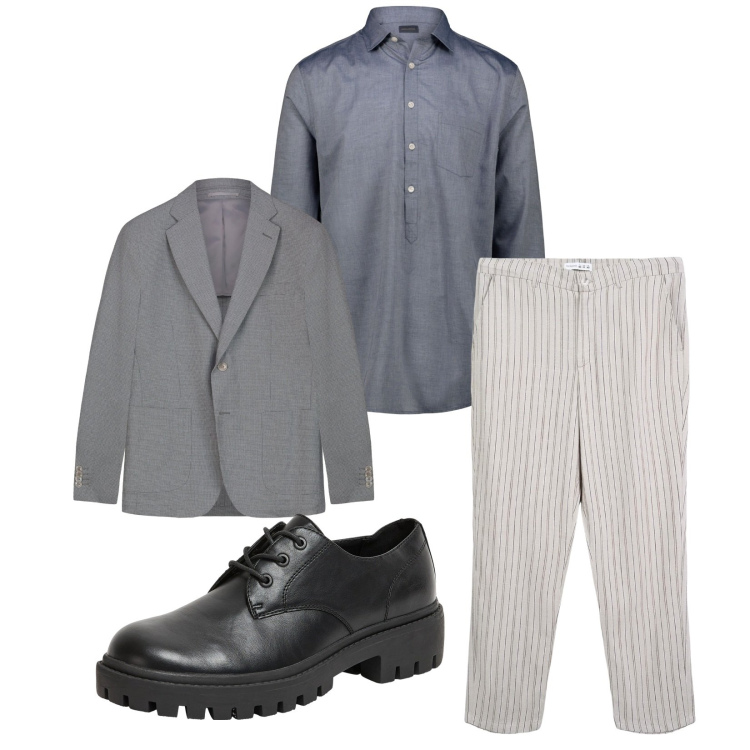 Outfit uomo - Total look #2272276. Stile Trendy per Serata speciale. Abbinamento con scarpe stringate, pantaloni chino, camicie, giacche.