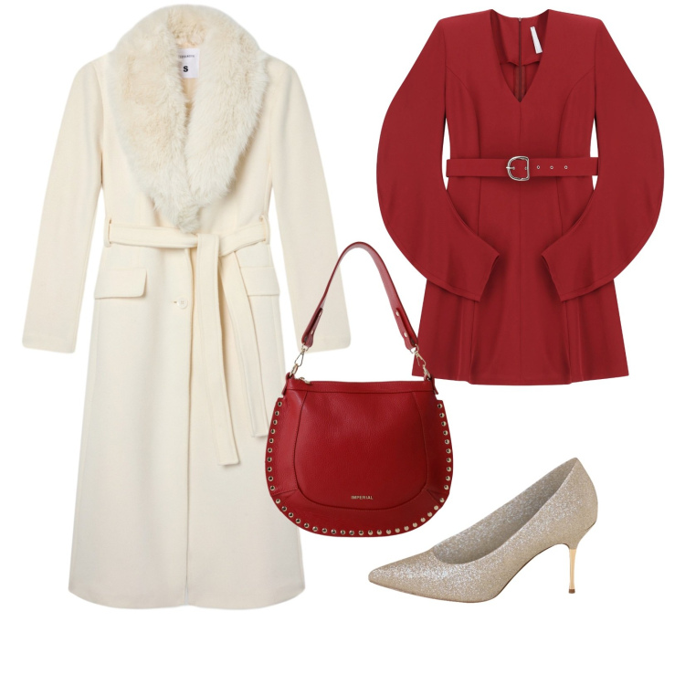 Outfit donna - Total look #2272287. Stile Bon Ton per Cerimonia. Abbinamento con cappotti, décolleté, vestiti corti, borse a spalla.