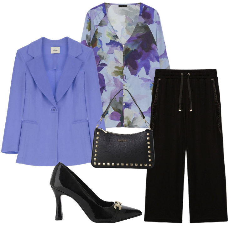 Outfit donna - Total look #2272289. Stile Bon Ton per Cerimonia. Abbinamento con pochette, décolleté, blazer, pantaloni, bluse.