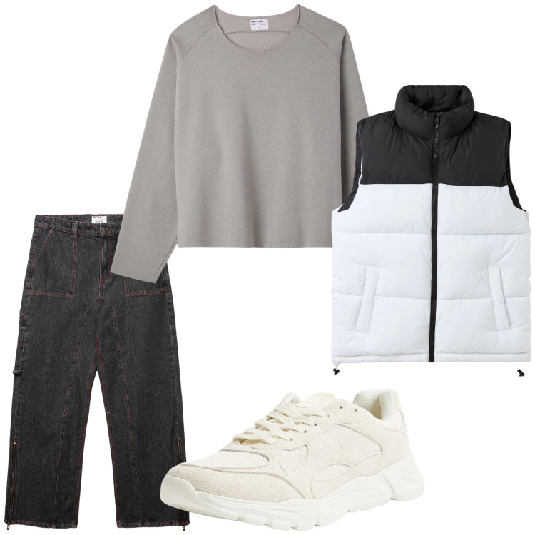 Outfit uomo - Il pantalone morbido. Stile Trendy per Tutti i giorni. Abbinamento con sneakers, piumini, felpe, jeans dritti.