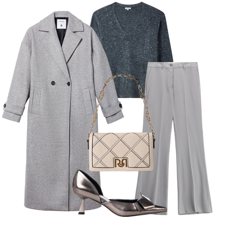 Outfit donna - Total look #2272404. Stile Bon Ton per Serata fuori. Abbinamento con maglieria, cappotti, pantaloni, décolleté, borse a tracolla.