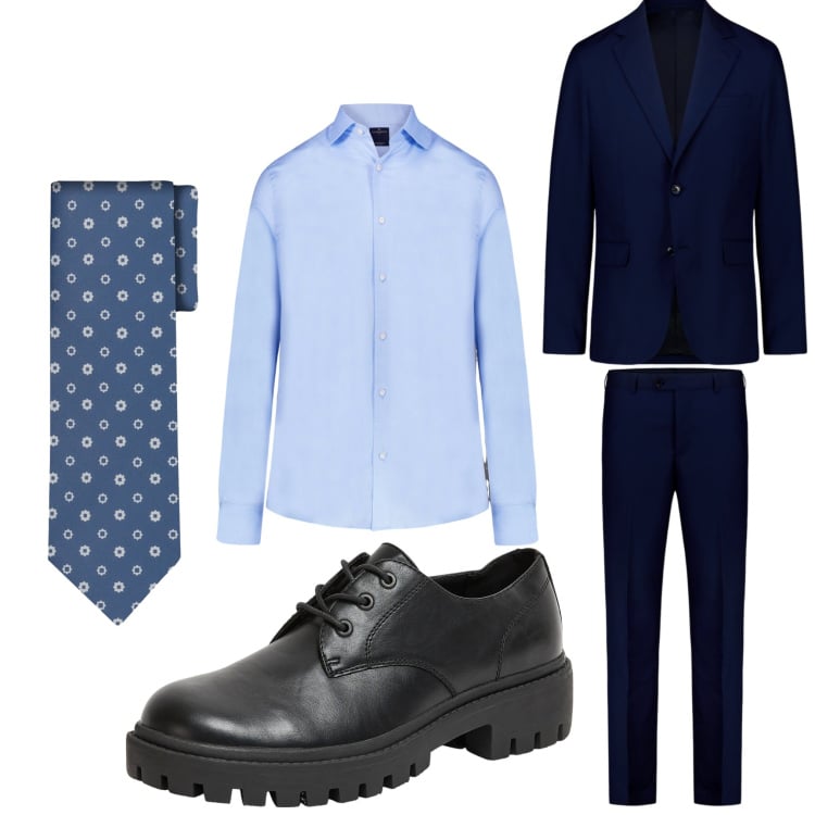 Outfit uomo - Cerimonia in autunno. Stile Business/Elegante per Cerimonia. Abbinamento con scarpe stringate, camicie, abiti, cravatte.