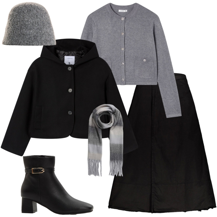 Outfit donna - Urban style. Stile Urban per Tutti i giorni. Abbinamento con stivaletti, cappelli, caban, cardigans, sciarpe, gonne lunghe.