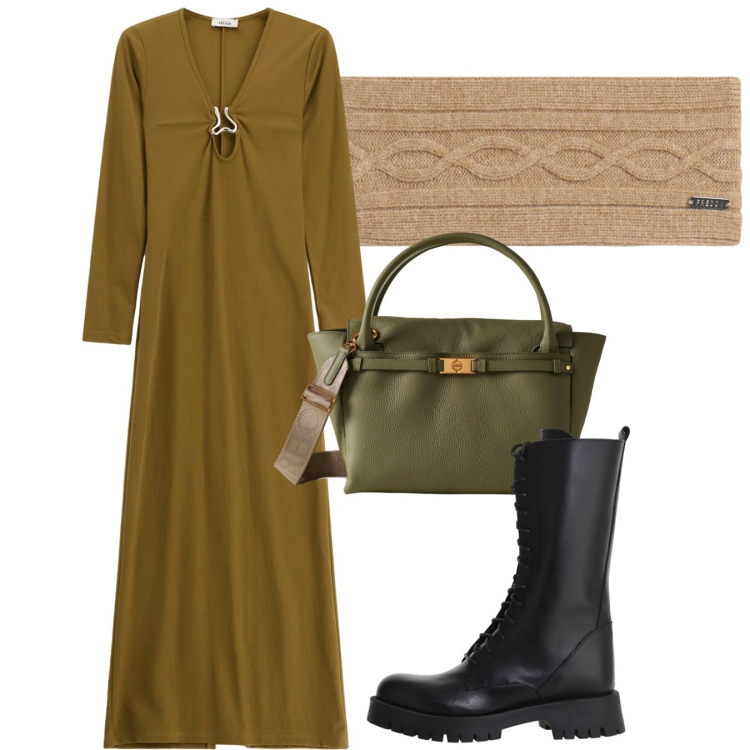 Outfit donna - Anfibi forever. Stile Urban per Tutti i giorni. Abbinamento con stivali, vestiti lunghi, accessori per capelli, borse a mano.