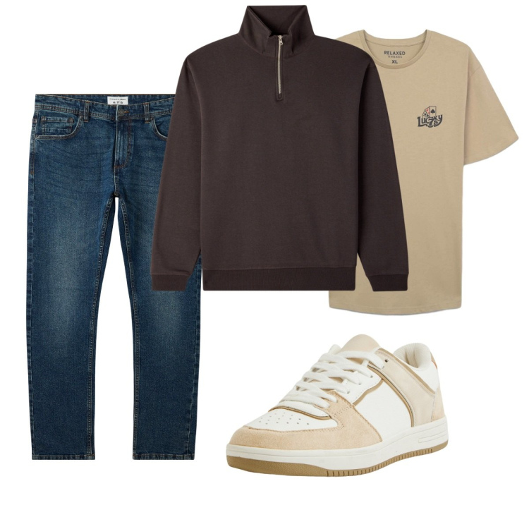 Outfit uomo - Total look #2272927. Stile Casual per Tutti i giorni. Abbinamento con jeans, sneakers, t-shirt, felpe.