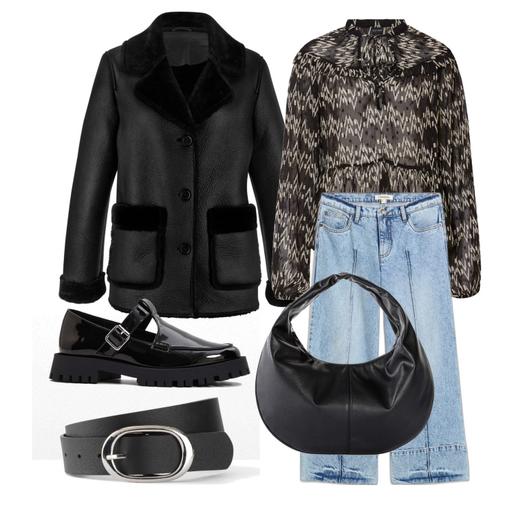 Outfit femme - Octobre. Style Tendance pour Tous les jours. Assortir avec chemisiers, vestes, blazers et manteaux, ceintures, mocassins, jeans, sacs à main.