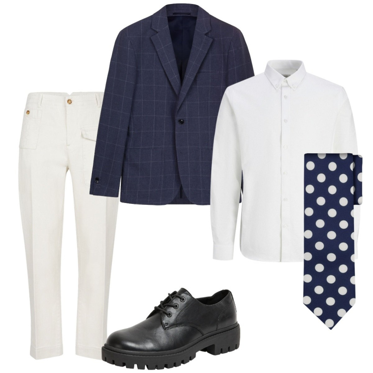 Outfit uomo - Total look #2273396. Stile Trendy per Tutti i giorni. Abbinamento con camicie, scarpe stringate, pantaloni, cravatte, giacche.