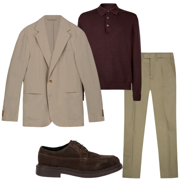 Outfit uomo - Business men. Stile Business/Elegante per Ufficio. Abbinamento con giacche, pantaloni, polo, scarpe stringate.