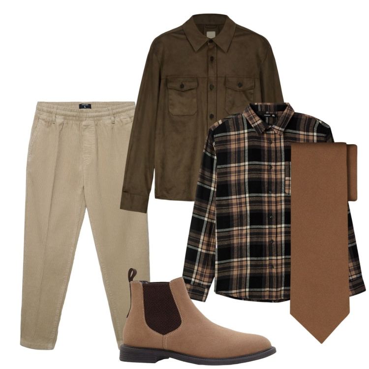 Outfit uomo - Total look #2274032. Stile Business/Elegante per Serata speciale. Abbinamento con stivali e stivaletti, camicie, pantaloni, giacche, cravatte.