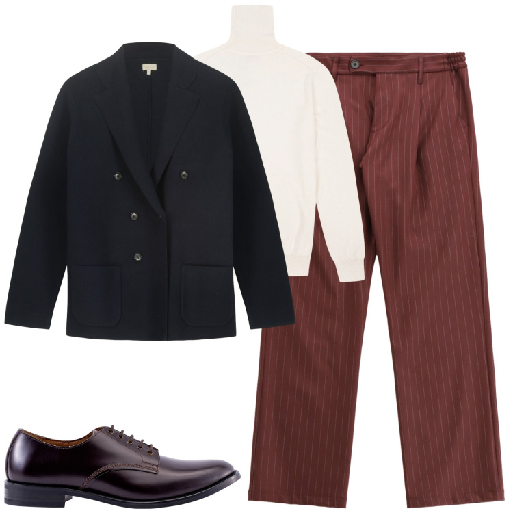Outfit uomo - Total look #2274070. Stile Urban per Tutti i giorni. Abbinamento con pantaloni, maglieria, scarpe stringate, giacche.