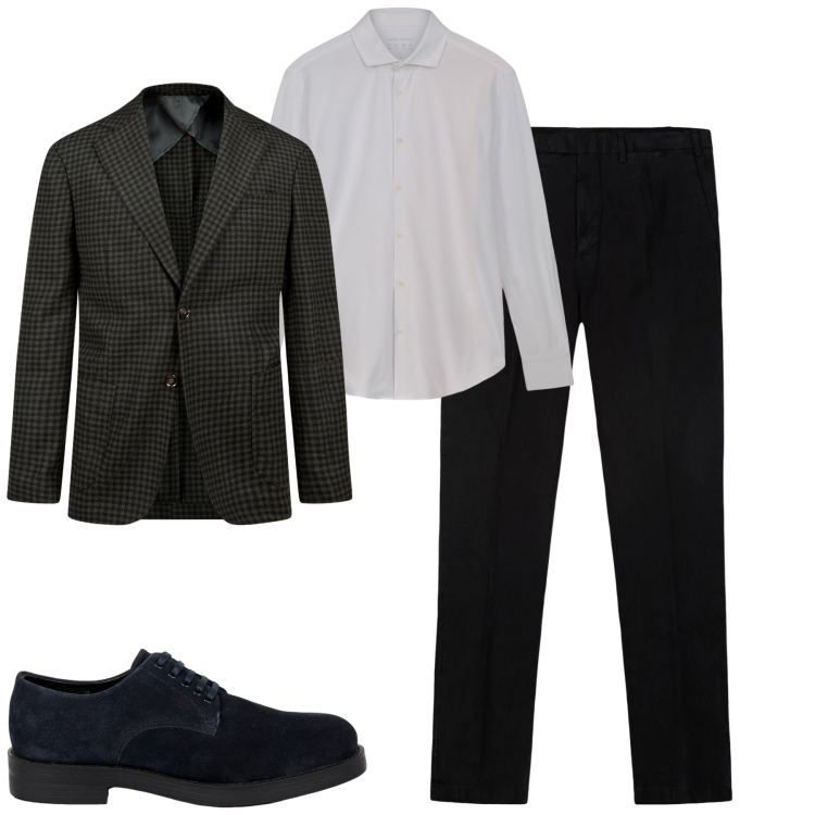 Outfit uomo - Total look #2274072. Stile Urban per Tutti i giorni. Abbinamento con giacche, scarpe stringate, pantaloni, camicie.
