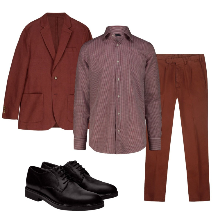 Outfit uomo - Total look #2274081. Stile Business/Elegante per Serata speciale. Abbinamento con scarpe stringate, giacche, pantaloni, camicie.
