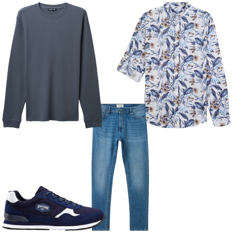 Outfit uomo - Fantasy. Stile Casual per Tutti i giorni. Abbinamento con sneakers, jeans skinny, camicie, maglieria.