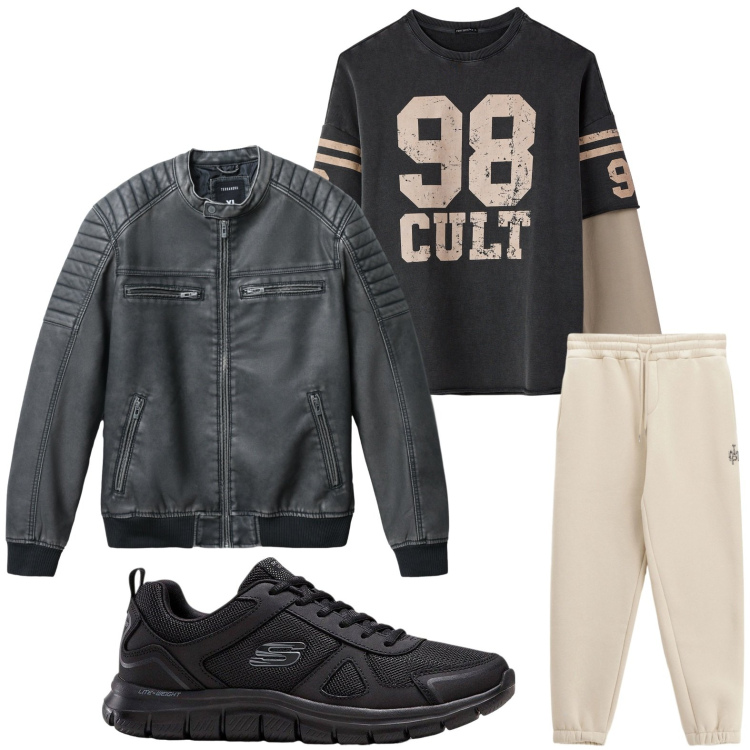 Outfit uomo - La giacca cult. Stile Trendy per Tutti i giorni. Abbinamento con sneakers, giacche, felpe, pantaloni.