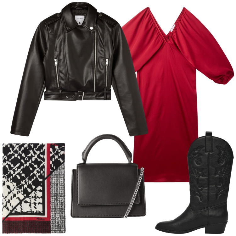 Outfit donna - I primi freddi. Stile Urban per Tutti i giorni. Abbinamento con vestiti lunghi, stivaletti texani, borse a tracolla, giacche, sciarpe.