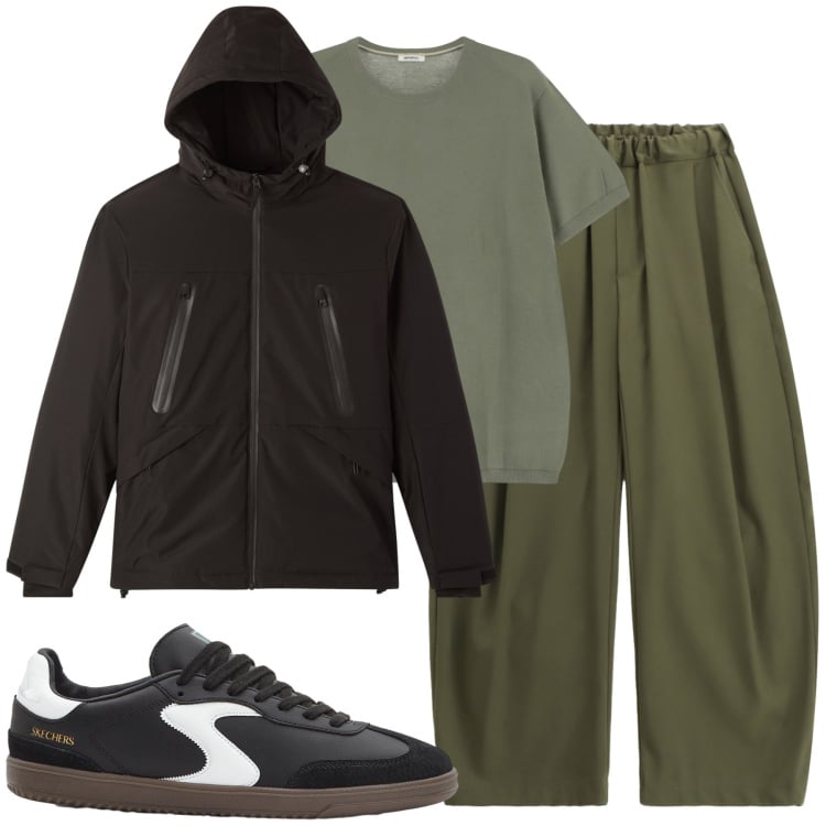 Outfit uomo - Sportivi per il giorno. Stile Trendy per Tutti i giorni. Abbinamento con sneakers, giacche, t-shirt, pantaloni.