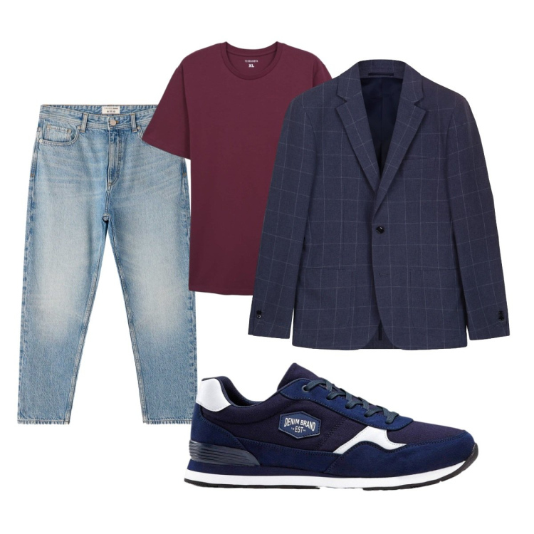 Outfit uomo - Total look #2274632. Stile Casual per Tutti i giorni. Abbinamento con sneakers, jeans dritti, t-shirt, giacche.