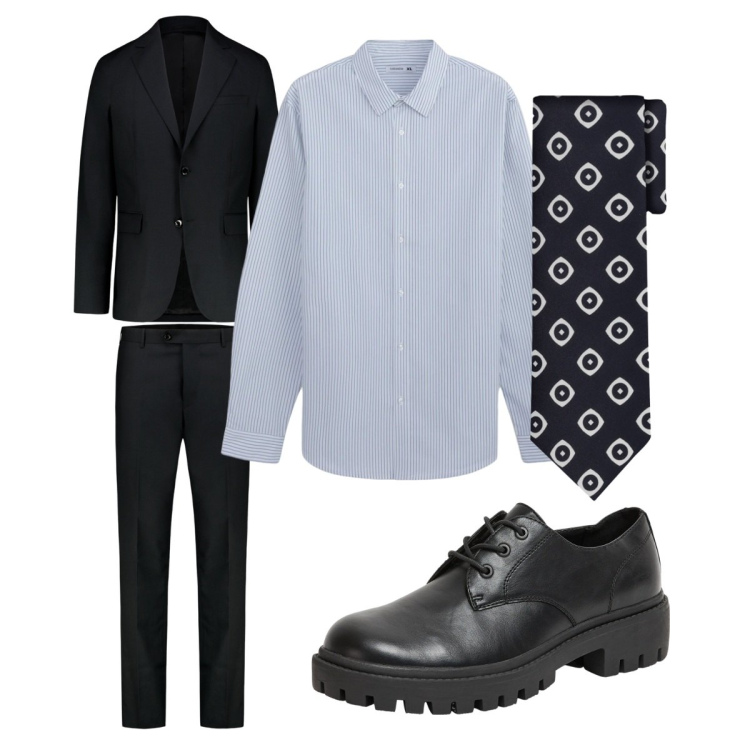 Outfit uomo - Total look #2274852. Stile Business/Elegante per Serata speciale. Abbinamento con scarpe stringate, camicie, cravatte, abiti.
