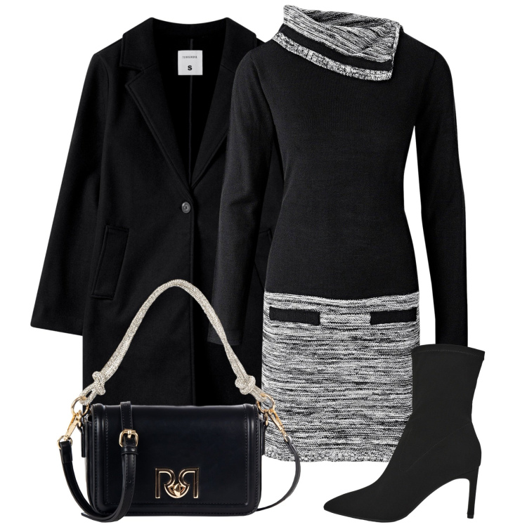 Outfit donna - City. Stile Urban per Tutti i giorni. Abbinamento con vestiti, stivali, cappotti, borse a mano.