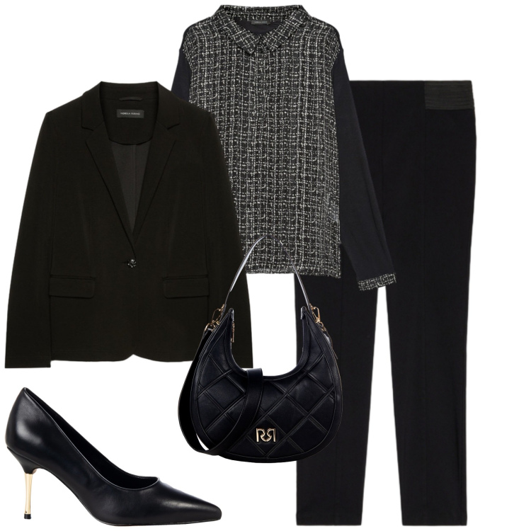 Outfit donna - Total look #2274907. Stile Urban per Tutti i giorni. Abbinamento con borse a tracolla, décolleté, blazer, jeggings, camicie.