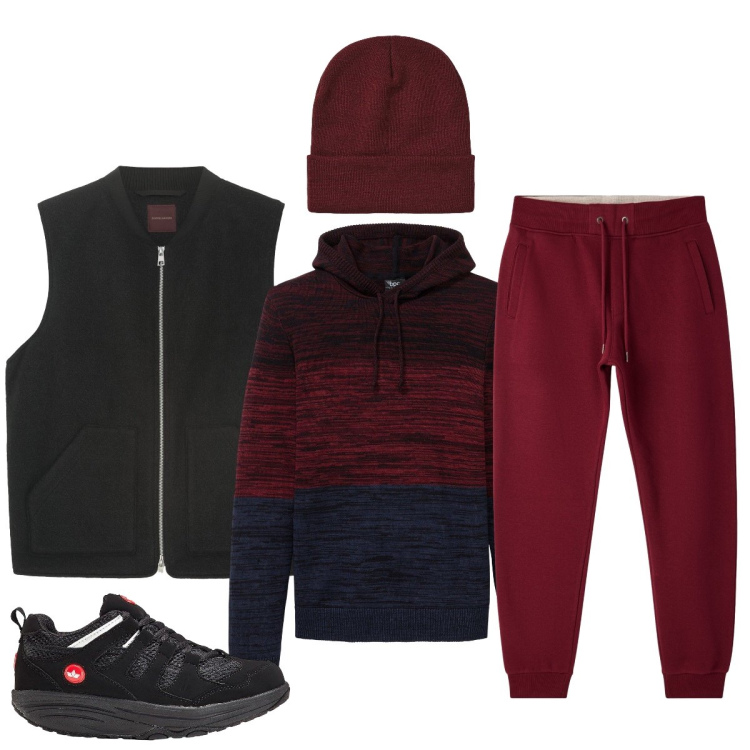 Outfit uomo - Total look #2274937. Stile Casual per Tutti i giorni. Abbinamento con maglieria, sneakers, pantaloni, berretti, giacche.