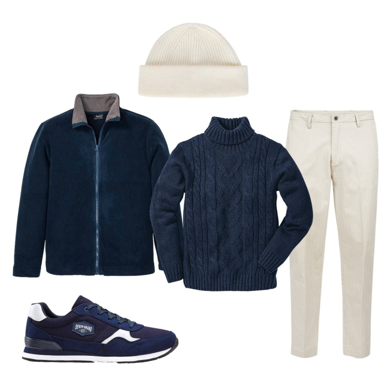Outfit uomo - Total look #2274942. Stile Casual per Tutti i giorni. Abbinamento con sneakers, maglieria, giacche, pantaloni, berretti.