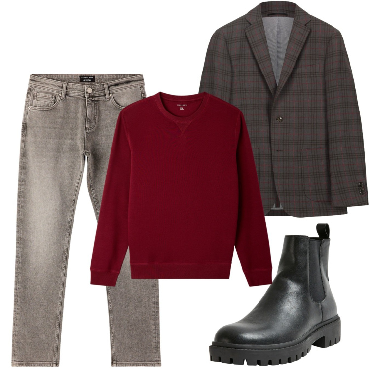 Outfit uomo - Novembre è qui. Stile Casual per Tutti i giorni. Abbinamento con stivali e stivaletti, felpe, jeans, giacche.