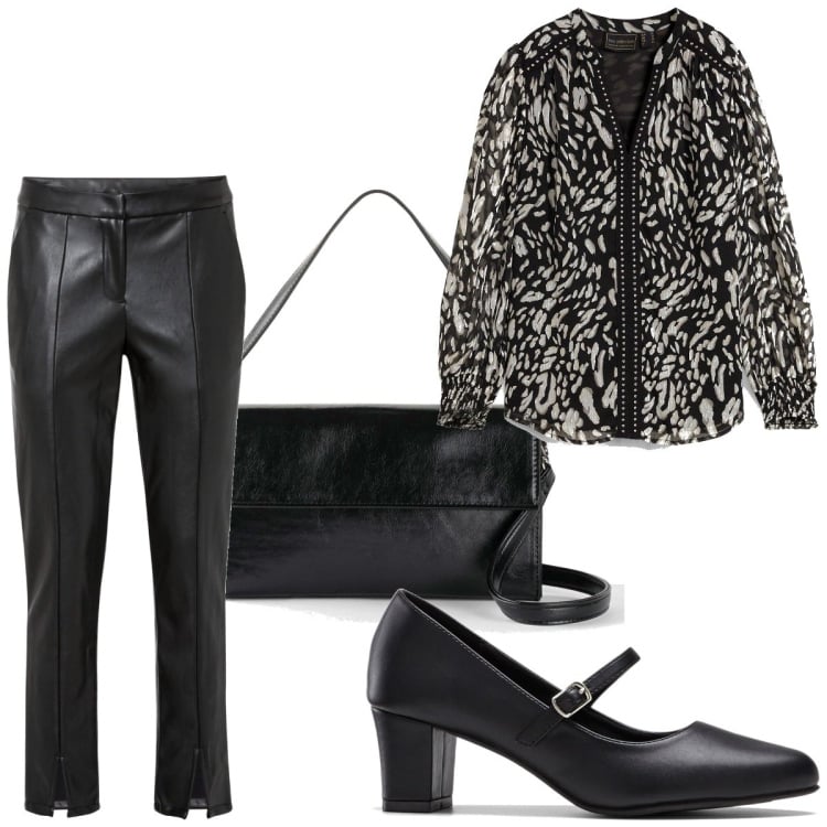 Outfit femme - Ethnique #1404. Style Ethnique pour Soirée dehors. Assortir avec chemisiers, chaussures à talon, sacs à main, pantalon .