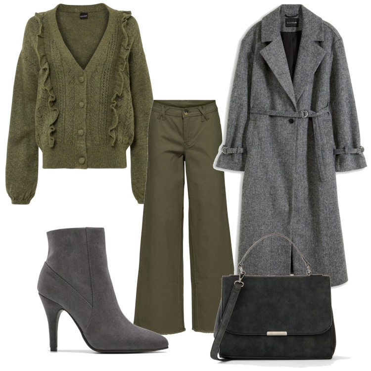 Outfit femme - Casual #12196. Style Casual pour Tous les jours. Assortir avec bottines, jupe-culotte, sacs à main, gilets sans manche, manteaux.