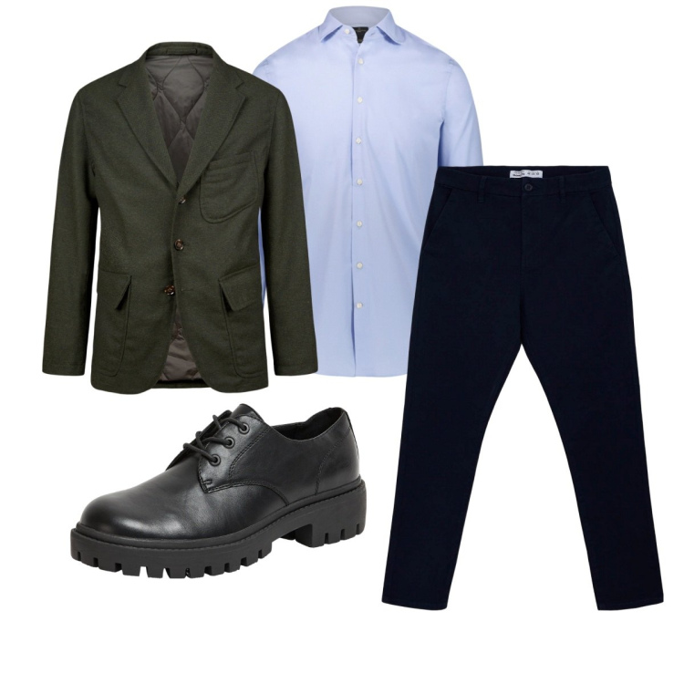 Outfit uomo - Total look #2275233. Stile Casual per Tutti i giorni. Abbinamento con scarpe stringate, pantaloni chino, camicie, giacche.