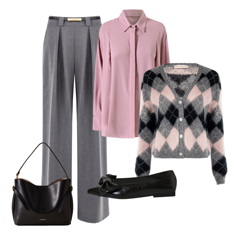 Outfit donna - Palazzo in fresco lana. Stile Glamour per Tutti i giorni. Abbinamento con ballerine, pantaloni a palazzo, cardigans, camicie, borse a mano.