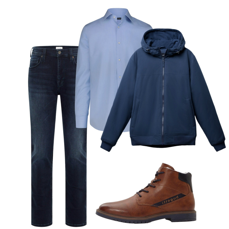 Outfit uomo - Ottobre. Stile Casual per Tutti i giorni. Abbinamento con jeans slim fit, stivali e stivaletti, giacche, camicie.
