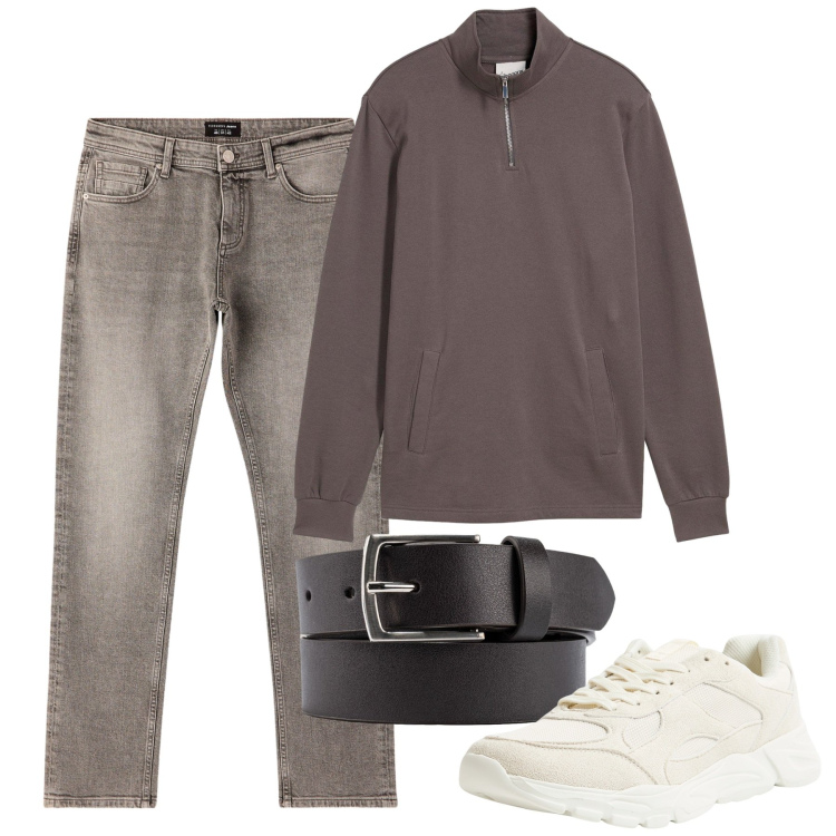 Outfit uomo - Delavèe. Stile Casual per Tutti i giorni. Abbinamento con felpe, sneakers, jeans, cinture.
