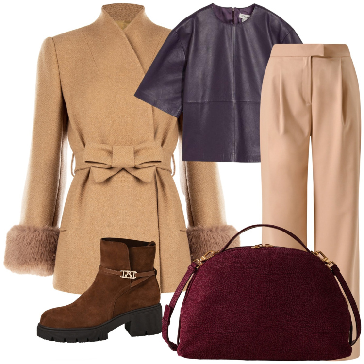 Outfit donna - Una giacca elegante. Stile Bon Ton per Ufficio. Abbinamento con tuniche, cappotti, pantaloni, stivaletti, borse a mano.